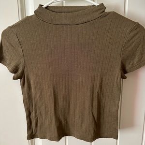 green turtleneck f21 top